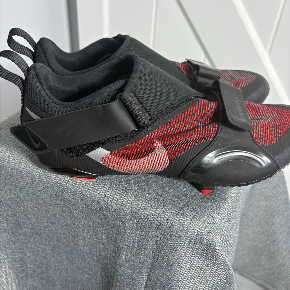 Nike SuperRep Cycle Black and Red Crimson Peloton Men’s Cycling Shoes Size 10